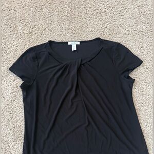 White House Black Market Black Short Sleeve Top